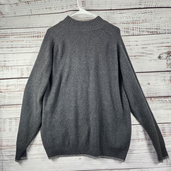 Vintage Nike ACG 1/4 Zip Sweater Men’s XL Gray Wool Blend Pullover Made in Hong - Picture 2 of 10